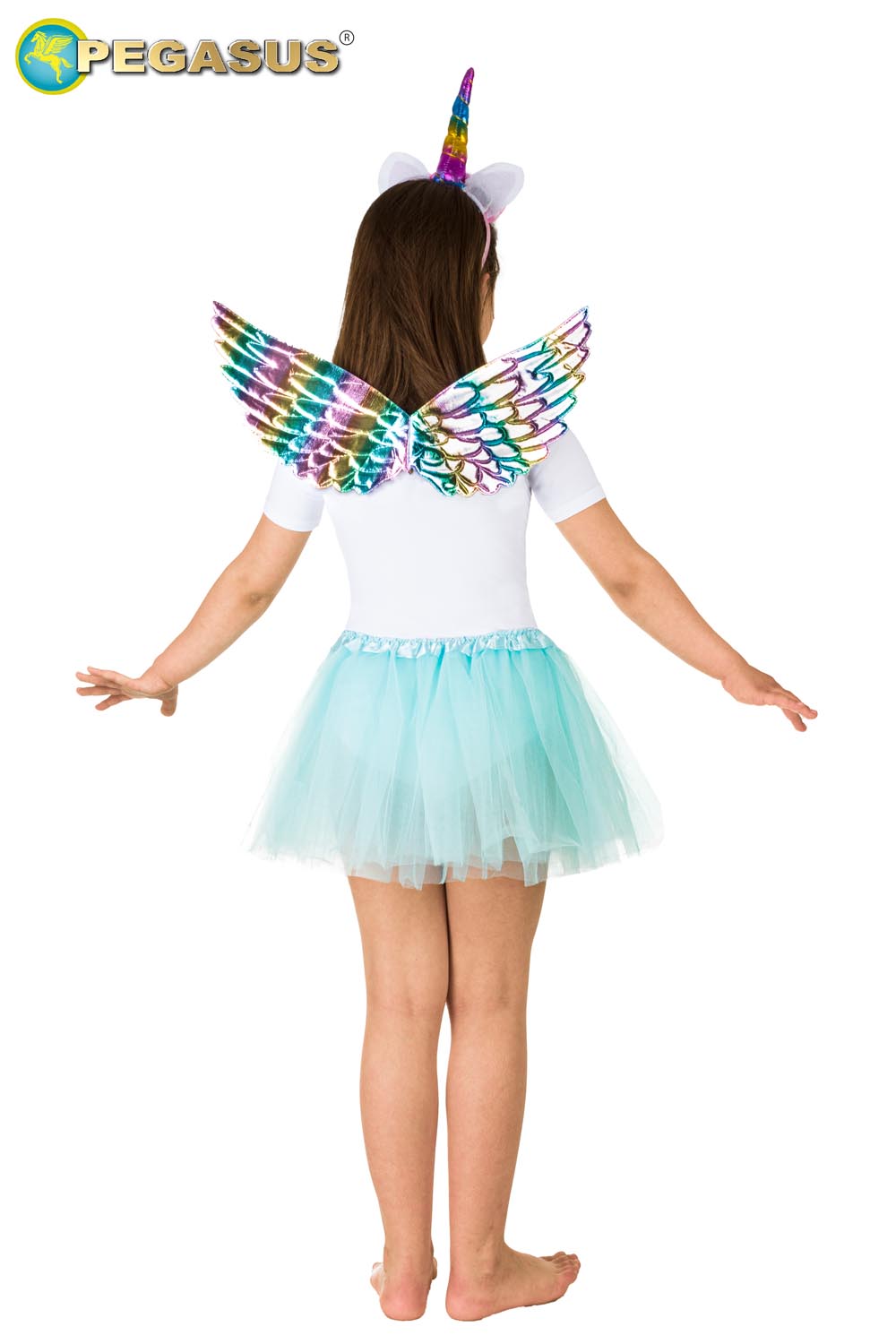 COMPLETO DANZA UNICORNO CELESTE BAMBINA